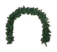 Wintem - Festone Natalizio Ghirlanda Verde 270 cm con 180 Rami Modellabili in PVC per Addobbi Natalizi di Porte, Camini e Finestre, Facile da Modellare e Decorare con Luci o Fiocchi