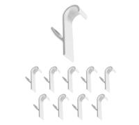 Wintem - Ganci Appendiabiti Scalda Salviette in Set da 10, Bianchi in Plastica Robusta, Facili da Installare su Termoarredo e Ante senza Fori, Appenditutto Salvaspazio per Casa Ufficio Bagno e Cucina