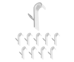 Wintem - Ganci Appendiabiti Scalda Salviette in Set da 10, Bianchi in Plastica Robusta, Facili da Installare su Termoarredo e Ante senza Fori, Appenditutto Salvaspazio per Casa Ufficio Bagno e Cucina