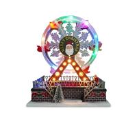 Wintem - Giostra Natalizia Joywheel Ruota Panoramica Animata con Luci LED Colorate e Musica, Decorazione Dipinta a Mano a Batteria per Casa, Tavolo o Regalo Festivo Unico