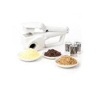 Wintem - Grattugia Elettrica per Formaggio Senza Fili Ricaricabile con 3 Trafile Inox, Pulsante Rapido per Grattugiare Formaggi e Verdure, Ideale per Uso Quotidiano e Facile da Pulire