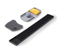 Wintem - Kit Lavello in Silicone Set 5 Pezzi con Spugne Cucina Antigraffio, Tappetino Drenante per Asciugatura Rapida, Uso Quotidiano per Lavello e Superfici, Design Salvaspazio e Igienico