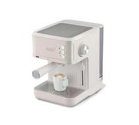 Wintem- Macchina Caffè 850W per Espresso Intenso con Filtro in Acciaio Inossidabile, Serbatoio da 2L e Compatibilità con Caffè Macinato e Cialde, Uso Facile e Design Compatto Bianca