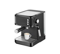 Wintem - Macchina Caffè 850W per Espresso Intenso con Filtro in Acciaio Inossidabile, Serbatoio da 2L e Compatibilità con Caffè Macinato e Cialde, Uso Facile e Design Compatto Nera