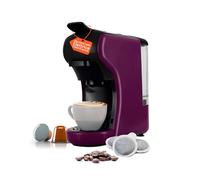 Wintem - Macchina Caffè Compatta Grace da 1450W con Arresto Automatico, Selezione Espresso Corto/Lungo, Interruttore ON/OFF e Compatibilità con Capsule e Cialde Prugna