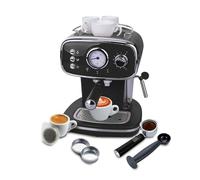 Wintem - Macchina Caffè Nera 1100 W per Espresso e Cappuccino con Lancia Vapore, Compatibile con Cialde e Caffè Macinato, Serbatoio Rimovibile 1,2 L, Pressione 15 Bar