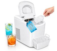 Wintem - Macchina Ghiaccio 10Kg/24h 150W, serbatoio 1,7L per Bevande e Cocktail, Uso Domestico e Professionale, Rapida Produzione 9 cubetti in 10 Minuti, Bassa Rumorosità
