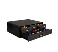 Wintem - Organizer Caffè a 4 Cassetti Capienti con Manici Ergonomici, Organizer Cucina Salvaspazio per Capsule e Cialde, Facile da Pulire e Ideale per Coffee Station Elegante