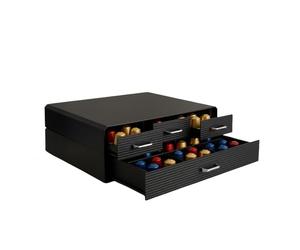 Wintem - Organizer Caffè a 4 Cassetti Capienti con Manici Ergonomici, Organizer Cucina Salvaspazio per Capsule e Cialde, Facile da Pulire e Ideale per Coffee Station Elegante