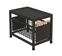 Wintem - Organizer Cucina Salvaspazio Nero con Cassetto Estraibile e Ripiano Superiore in Ferro, Multiuso per Sottolavello, Dispensa e Bagno, Facile da Montare, Robusto e Compatto (Nero)