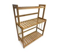 Wintem Organizer Multiuso in Bambù a 3 Ripiani - Dimensioni Comode 42x18x53cm - Facile da Montare, Sicuro e Resistente - Capacità Max 20kg Ideale per Oggetti Pesanti o Voluminosi