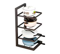 Wintem - Organizer per Pentole e Padelle con altezza regolabile e 4 Ripiani, Facile da Montare e Pulire, Design Robusto e Salvaspazio per Uso Domestico