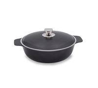 Wintem - Pentole Antiaderente Diametro 24 cm Capacità 2,9 L con Coperchio in Alluminio per Induzione, Perfetta per Zuppe e Risotti, Uso anche in Forno, Casseruola Antiaderente Durevole