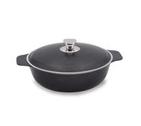 Wintem - Pentole Antiaderente Diametro 28 cm Capacità 4,5 L con Coperchio in Alluminio per Induzione, Perfetta per Stufati e Paella, Uso anche in Forno, Casseruola Antiaderente Robusta