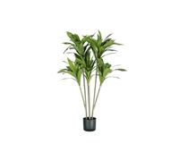 Wintem Pianta di Dracaena Artificiale Alta 130 cm con 88 Foglie, Vaso con Muschio Naturale, Per Arredamento Interno, Realizzata in Polietilene, Perfetta per Decorare Casa e Ufficio