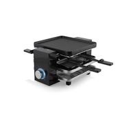 Wintem Piastra Raclette Antiaderente 4in1 700W - Ideale per Cuocere, Grigliare e Preparare Raclette - Termostato Regolabile e Anello Luminoso - Ponte di Parcheggio per Pentole - Area Cottura 21x23