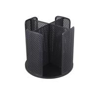 Wintem - Porta Bicchieri Plastica Girevole 360° con 4 Scomparti Salvaspazio, Organizer Multiuso da Tavolo per Cucina e Ufficio, Struttura Resistente Facile da Pulire