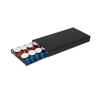 Wintem - Porta Capsule 2 in 1 con Base per Macchina da Caffè, Struttura in Metallo Verniciato, Cassetto Estraibile, Salvaspazio per Casa e Ufficio, Compatibile con le Capsule più rinomate