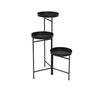 Wintem - Portavasi da Interno in Ferro a 3 Ripiani Ø20 cm Struttura Robusta e Stabile Design Verticale Salvaspazio per Balcone e Soggiorno Supporto fino 3 kg per Ripiano Uso Interno ed Esterno