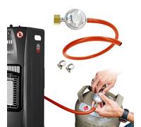 Wintem - Regolatore Gas Bombola per Stufe a GPL con Tubo 50cm e 2 Fascette in Metallo, Collegamento Sicuro e Rapido, Resistente a Temperature Estreme per Uso Domestico