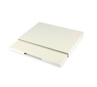 Wintem - Ripiano Estensibile per Supporto Microonde 39-62x47x4 cm, Struttura Salvaspazio Cucina, Vassoio Scorrevole e Gommini Antiscivolo (Bianco)