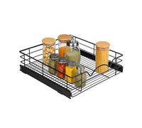 Wintem - Ripiano Scorrevole Estraibile per Dispensa e Sottolavello, Organizer Cucina in Metallo, Cassetto Salvaspazio Robusto per Uso Quotidiano