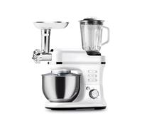 Wintem Robot da Cucina Planetaria Multifunzionale 1900W con Tritacarne e Frullatore con Ciotola da 6,5L - Comodo Pannello di Controllo con Luci LED con 6 Velocità Regolabili e Funzione Pluse