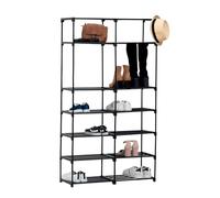 Wintem - Scaffale Modulare Multiuso con 14 Ripiani Robusti in TNT, Struttura a Incastro Salvaspazio per Casa, Ingresso e Camera, Facile da Montare e Adattabile a Ogni Ambiente