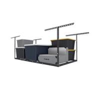 Wintem - Scaffalatura Sospesa Salvaspazio 183x91 cm Robusto con Altezza Regolabile 60-100 cm, Scaffale in Metallo da Installare a Soffitto per Garage Cantina e Magazzino con Portata 200 kg