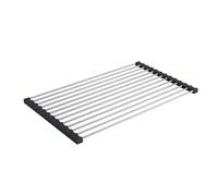 Wintem - Scolapiatti Arrotolabile da Lavello in Acciaio Inox 43x35 cm Resistente al Calore, Facile da Pulire, Ideale come Griglia Scolapiatti e Piano d’Appoggio Salvaspazio