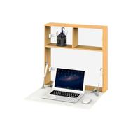 Wintem - Scrivania a Muro Richiudibile con Ripiani Portaoggetti, Design Salvaspazio per Casa e Ufficio, Facile da Ripiegare, Ideale come Scrittoio da Parete Moderno e Funzionale