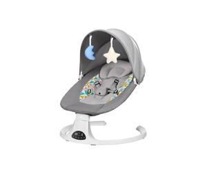 Wintem - Sdraietta Elettrica per Neonati con Dondolo Automatico, Musica Rilassante e Telecomando | Altalena Smart Touch 0-18 Kg per Sonno e Relax Sicuro del Neonato, con Zanzariera Parasole