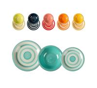 Wintem - Servizio Tavola 18 Pezzi in Stoneware Dipinto a Mano con Piatti per 6 Persone, Adatti a Microonde e Lavastoviglie, Ideali per Ogni Pasto, Design Unico e Artigianale