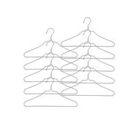 Wintem Set 10 Grucce Appendiabiti in Metallo Resistente e Leggero - Ideali per Mantenere in Ordine il tuo Armadio e Riporre Pantaloni, Maglie, Giacche e Cappotti - Salvaspazio e Comodo Gancio Tondo