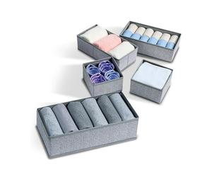 Wintem - Set 8 Organizer Cassetti in TNT Salvaspazio per Armadi e Cassettiere, Facili da Usare e Pieghevoli, Ideali per Intimo, Accessori e Abbigliamento, Struttura Stabile e Ventilata