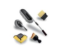 Wintem - Set Completo Pulizia Auto Professionale 5 Pezzi in Microfibra per Casa e Auto, con Spazzola Telescopica, Pennelli e Panni Morbidi per Pulizia Profonda e Asciugatura Senza Graffi