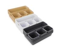 Wintem - Set Organizer Cassetti 8 Pezzi in Polipropilene Resistente per Cucina, Ufficio e Bagno, Design Modulabile per Oggetti di Varie Dimensioni, Facile da Pulire e Salvaspazio