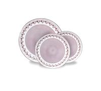 Wintem - Set Piatti Moderni 18 Pezzi in Porcellana con Decoro Kalos, Servizio Elegante per 6 Persone