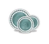 Wintem - Set Piatti Moderni 18 Pezzi in Porcellana con Decoro Kalos, Servizio Elegante per 6 Persone