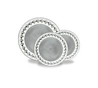 Wintem - Set Piatti Moderni 18 Pezzi in Porcellana con Decoro Kalos, Servizio Elegante per 6 Persone