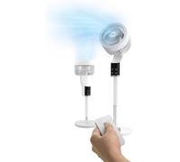 Wintem SNAG Ventilatore a Piantana Silenzioso con Telecomando - Display Digitale Touch, Timer 12 Ore, Potente Motore 50W, Con Aromaterapia, Pale Aerodinamiche, Oscillazione 65°, Inclinazione 90°