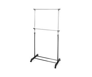 Wintem - Stand Appendiabiti Regolabile in Metallo con Ruote Girevoli 360°, Facile da Montare, Ideale per Abiti Cappotti e Accessori, Altezza Regolabile e Struttura Stabile