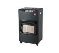 Wintem Stufa a Gas Richiudibile Nera a GPL 4,2kW con 3 Livelli di Riscaldamento e Accensione Sicura Piezoelettrica - Facile da Spostare Grazie alle Comode Ruote - Ottima per gli Ambienti Interni