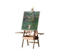 Wintem - Supporto per Pittura in Legno di Faggio Regolabile con 3 Scomparti, Ripiani Porta Pennelli, Cavalletto Pittura con Altezza Adattabile per Artisti e Bambini, Utilizzo Verticale e Orizzontale