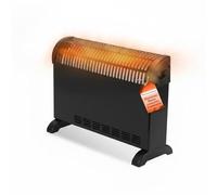 Wintem Termoconvettore Elettrico 2000W Termosifone Elettrico Basso Consumo | Stufa Elettrica da Pavimento 3 Potenze 750/1250/2000W, Termostato Regolabile, Silenzioso, con Maniglie, fino a 30 m², Nero