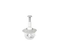 Wintem - Tritatutto Manuale a Pressione con 4 Lame Intercambiabili in Acciaio Inox, Contenitore Integrato e Design Compatto, Ideale come Tritatutto Piccolo e Multifunzione per Verdure e Ortaggi