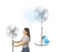 Ventilatore con Piantana Silenzioso 60W con 3 Velocità e Oscillazione Regolabile