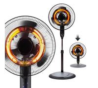 Wintem Ventilatore al Carbonio Caldo Freddo 2000/35W - Ideale per Ogni Stagione con Telecomando, Oscillazione 70° e Comodo Telecomando - 4 Livelli di Ventilazione e 2 Intensità di Riscaldamento