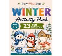 Winter Activity Book for Kids Ages 4-7: 23 Fun Activities Including Colouring, Mazes, Tracing, Counting, Matching, Word Searches, Spot the Difference & More | Includes Completion Certificate