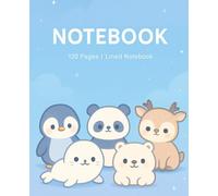 Winter Animals Notebook for Kids & Students: Cute arctic and forest animal journal with pastel blue background - perfect for school notes, handwriting, doodles, and everyday writing